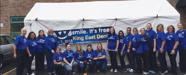 Group of volunteers at Dentistry from the heart event