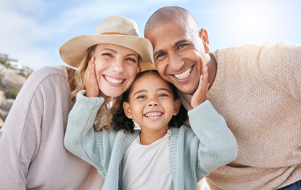 Smiling family
